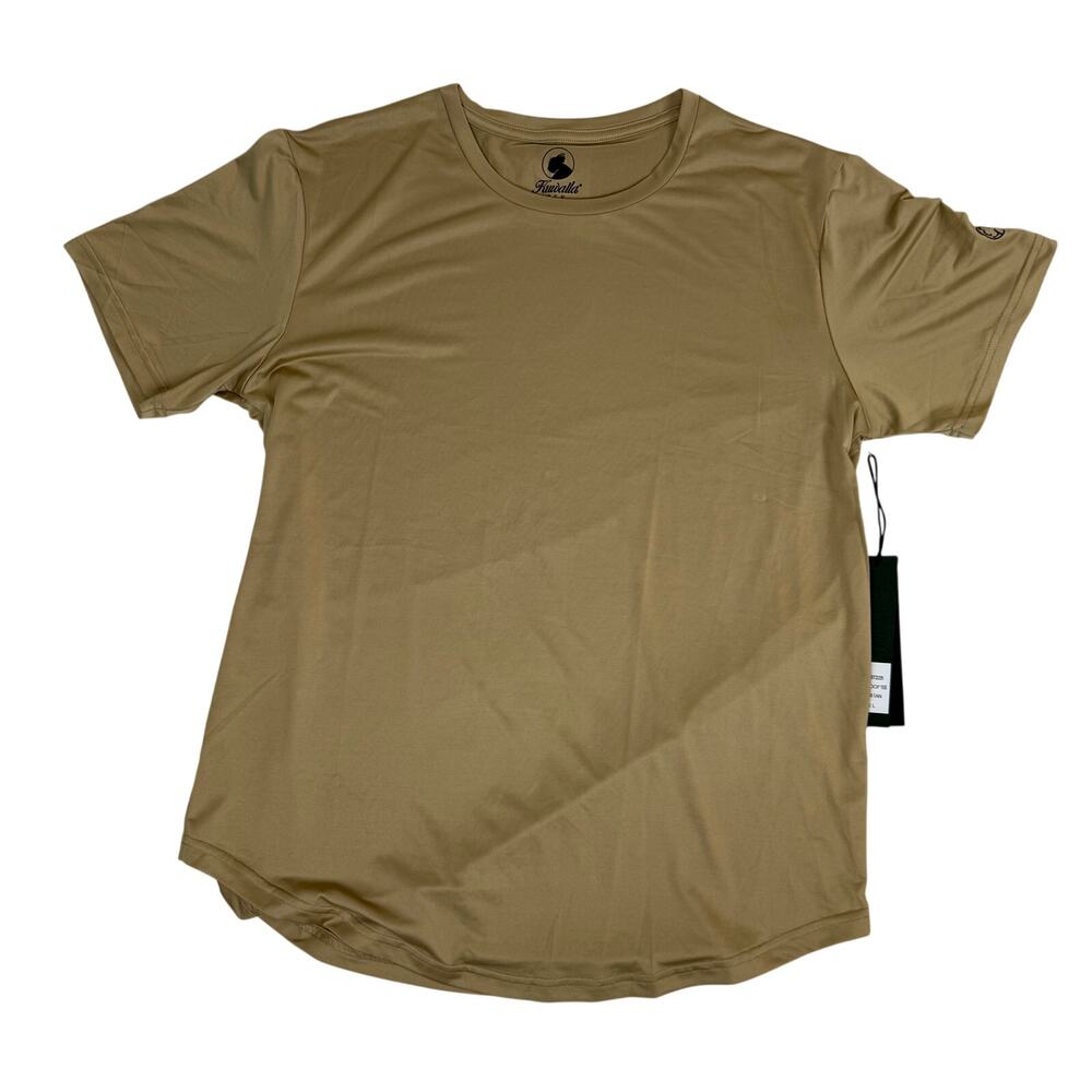 Kuwalla Tee Eazy Scoop T-Shirt Tan Size Large New With Tags